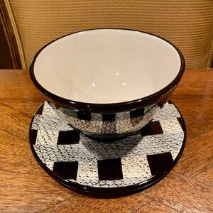 Vtg Noble Plateware 6” Soup Bowl and Saucer